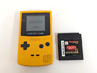 C111 Nintendo Gameboy Color console Yellow GBC Region free CGB-001 Game USED