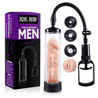 Vacuum Penis Pump for Male ED Enhancement Erectile Enlargement +3 Rings 1 Sleeve