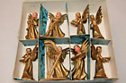 Lot Vintage Hard Plastic MISICIANS ANGELS Christmas Ornaments with Box
