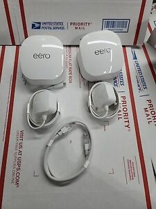 2x eero 6+ plus 2 pack 5g/2.4g Mbps 2 Port  Wireless Router - R010211 *NEW*