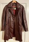 Vintage ETIENNE AIGNER Coat Womens Sz. 10 Leather Jacket Maroon