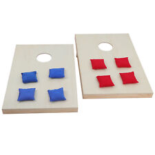 Wooden Bean Bag 3 x 2' Portable Toss Cornhole Game Set W/ 2 Boards & 8 Beanbags