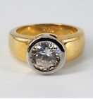 2 Carat Diamond Ring - Lab Created - Size 7 - Gold & Silver Tone Contemporary