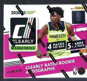 2020 21 Panini Clearly Donruss Basketball HOBBY BOX Factory Sealed 4 Packs