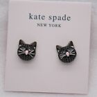 Kate spade jewelry cute enamel black fat cat stud post earings for girls women