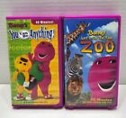 Barney Let's Go To The Zoo & Barney's You Can Be Anything Vhs Lot Of 2