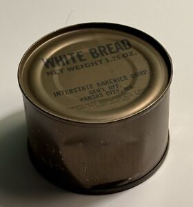 Vintage Vietnam US Army Combat C Ration White Bread Can Sealed Good