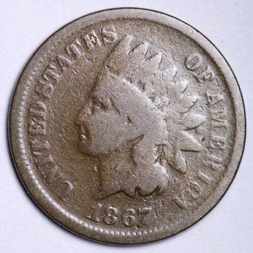 1867 INDIAN HEAD CENT G/VG FREE SHIPPING LOWEST PRICES ON THE BAY