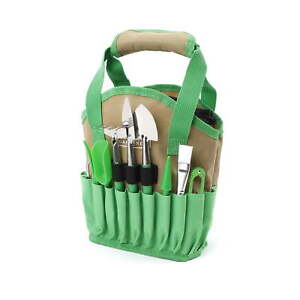 New Listing Indoor Gardening Stainless Steel Tool Set, 14 Pieces, Green