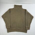 Vintage Gap Sweater Adult Large Brown Chunky Knit Turtleneck Heavy 80s 90s