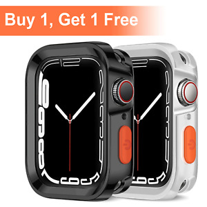Rugged Case For Apple Watch Series 9/8/7/6/5/4/SE/Ultra 2 TPU Shockproof Bumper