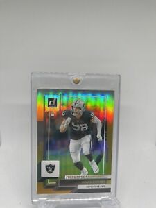 Maxx Crosby  RARE GOLD REFRACTOR INVESTMENT CARD SSP PANINI RAIDERS MINT