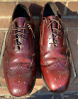 Florsheim Mens Size 10.5 D Maroon Leather Oxford Dress Shoes Lace Up 30332 637
