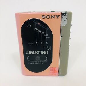 New ListingVintage Sony WM-F70 Pink Walkman FM Cassette Player For Parts Or Repair Only