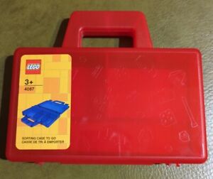 LEGO Sorting Box to Go Travel Case Organizing Dividers Red