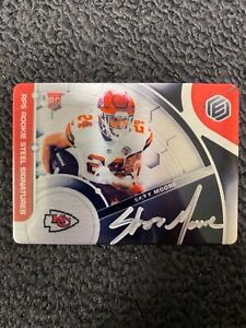 2022 Elements Football Steel Signatures Skyy Moore Auto /199 KC Chiefs