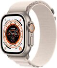 NEW Apple Watch Ultra 49mm (GPS + Cellular) Titanium w/ M Starlight Alpine Loop