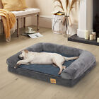 Jumbo Dog Bed Memory Foam Orthopedic Pet Bolster Cushion Bed Sofa Hide Zipper