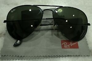 Ray-Ban-Aviator Sunglasses Rayban Black RB L2823 58 mm classic sun glasses!