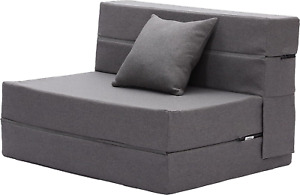 New ListingFolding Sofa Bed with Pillow,Futon Sleeper Chair-Lazy Guest Beds for Living Room