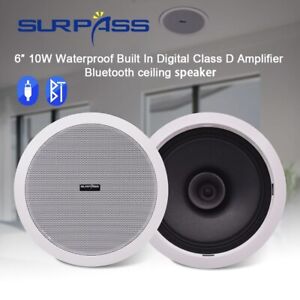 Home Audio System BT In Ceiling Speaker Bathroom Waterproof Built In Digital