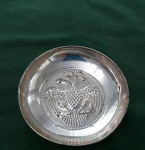 Vintage Russian Double Eagle Jewelry/Change Dish Silver 831