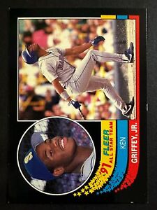 Ken Griffey Jr 1991 Fleer Baseball '91 All-Star Team Card Seattle Mariners #7