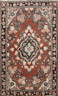 Antique Floral Mahal Rust Wool Hand-knotted Traditional Area Rug 4x6 Carpet
