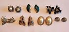 Vintage Estate Mixed Clip On Earring Lot Of 7  One Coro & Six Unbranded Pretty