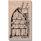 FAIRY DOOR Rubber Stamp, House, Fantasy, Gnome, Sweet, Garden, Cottage, Flowers