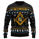 Christmas Gifts, Freemason Ugly Christmas Sweater Size S-5XL