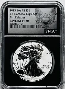 2023 $1 FIJI TYPE-1 1OZ FRACTIONAL SILVER EAGLE NGC REVERSE PF70 FIRST RELEASES