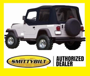 new 1988-1995 SOFT TOP FOR HALF DOORS BLACK 9870215 for Jeep Wrangler YJ (For: Jeep)