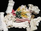 Vintage Antique LOT Lace Crochet + Trim Junk Journals Farm Estate New & Rescued