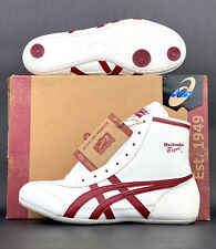 ~NEW~ 2003 Onitsuka Tiger Wrestling Shoes Size 8.5 White Red Leather RARE