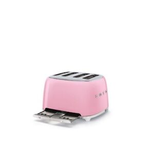 Brand New Smeg 4-Slice Toaster Pink Steel Retro Style