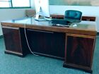 Helikon Desk & Credenza Executive Modern Hardwood Made in USA Midcentury Modern