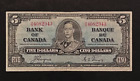 1937 BANK OF CANADA $5 BANKNOTE, COYNE-TOWERS, H/S 4082943