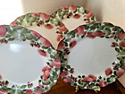 4 Precious by Nikko Fine China Dinner Plates Roses Leaves Scalloped Edge 10-3/4