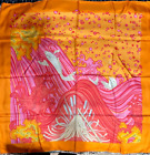 Hermes  Scarf A Contre-Courant Koi Fish Isabelle Barthel Vintage RARE Silk