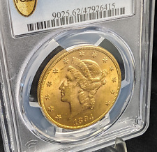New Listing1894 $20 Liberty Head Double Eagle Gold Coin PCGS MS62🥇🔥LUSTER NO RESERVE AUCT
