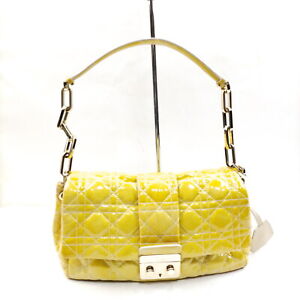 Christian Dior Hand Bag  Yellow Enamel 432302