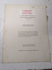 GORTON REPLACEMENT SERVICE PARTS LIST BOOK MANUAL P2-3 3D PANTOGRAPH 2575 1953