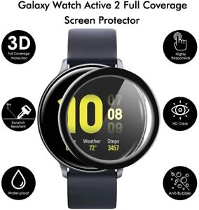 2PCS Full Cover Glass Screen Protector For Samsung Galaxy Watch Active 2 40/44mm
