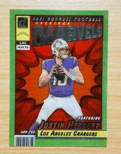 New Listing2021 Donruss Clearly JUSTIN HERBERT Gridiron Marvels SSP, Chargers