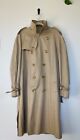 Burberry Women's Trench Coat Khaki Double Breasted Belted Size L/XL