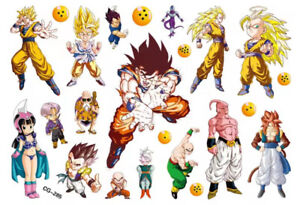 Dragon Ball Temporary Fake Body Art Tattoo Sticker Sheet (10+ Characters) TB