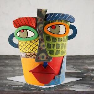Picasso Brutalist Abstract Beauty Face Flower Pot Ornaments Courtyard Outdoor