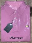 SOLD OUT 2024 Masters Tech Mens  MEDIUM Light Pink Striped Golf Polo NEW ANGC!