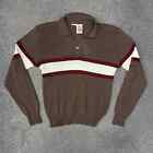 VINTAGE KENNINGTON KNIT POLO STRIPED PULLOVER SWEATER